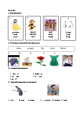 Đề và đáp án kiểm tra cuối năm Tiếng anh lớp 2